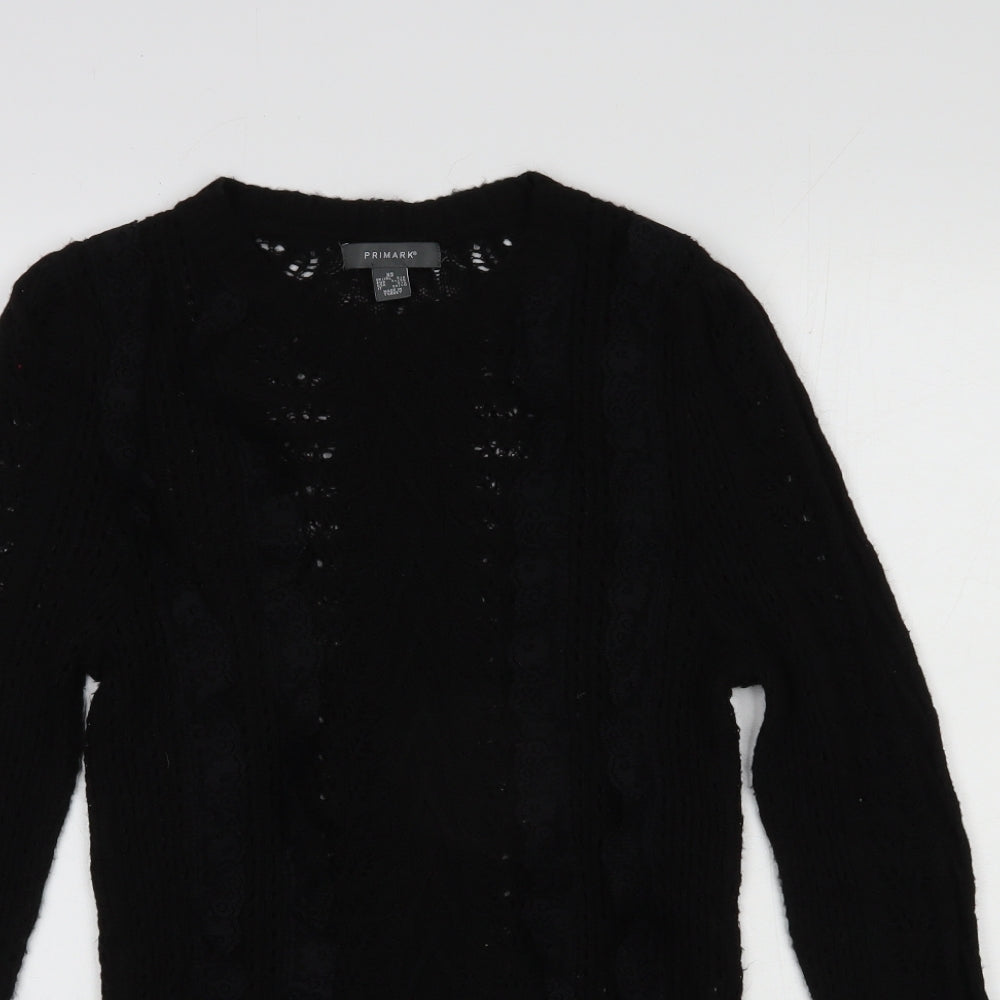 Primark Womens Black  Acrylic Pullover Sweatshirt Size XS  Pullover
