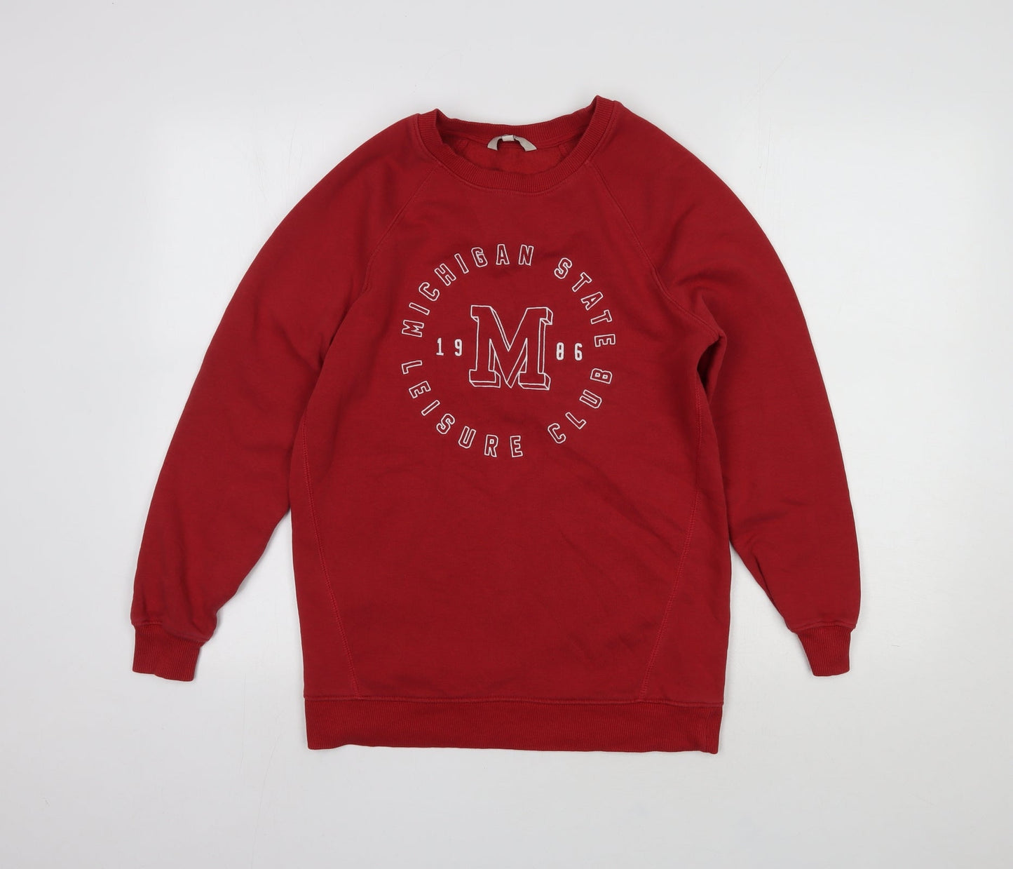 NEXT Mens Red  Cotton Pullover Sweatshirt Size XS