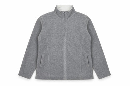 Isle Womens Grey  100% Polyester Full Zip Sweatshirt Size L  Zip