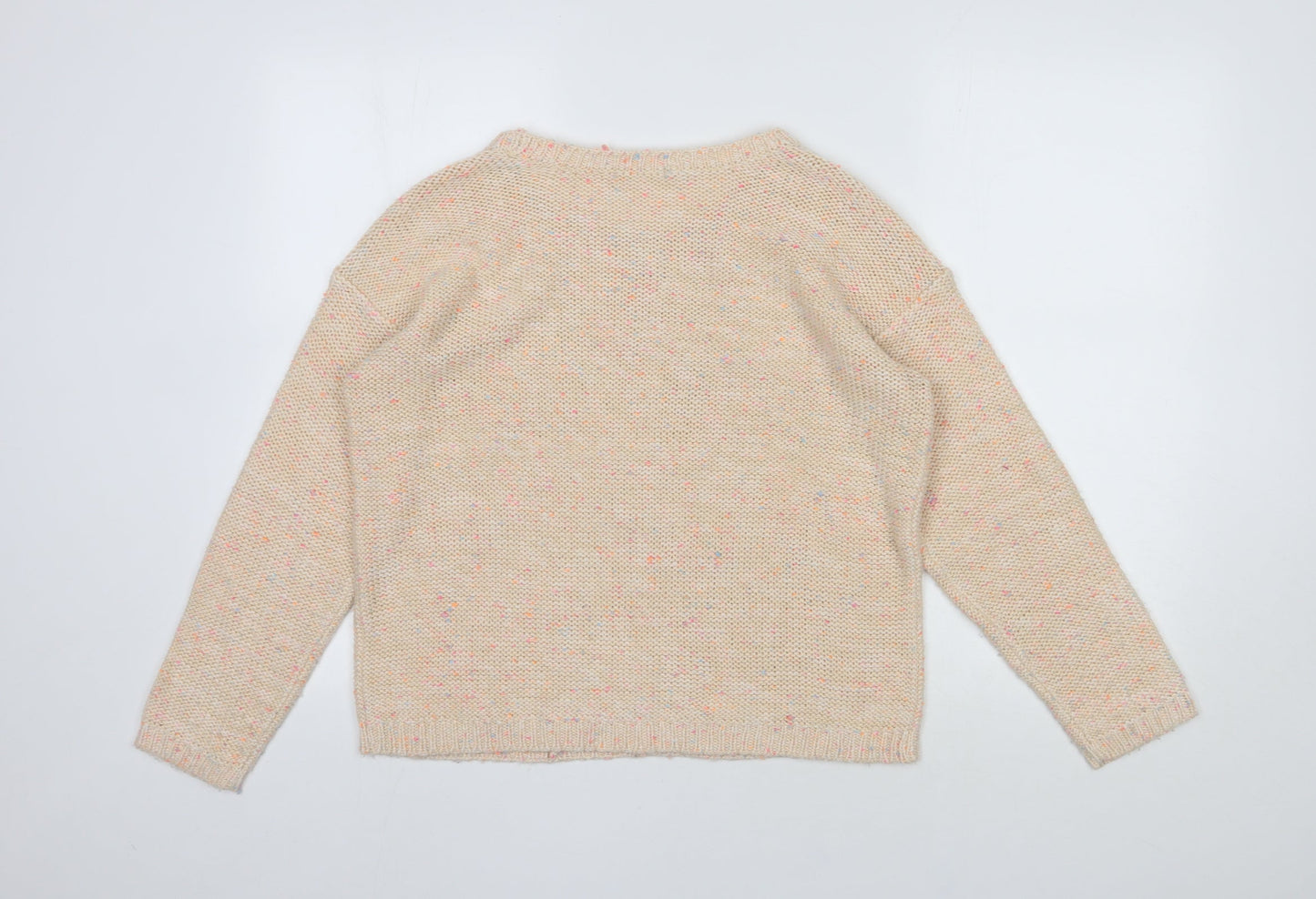 Preworn  Womens Orange  Cotton Pullover Sweatshirt Size M  Pullover - Estimated size