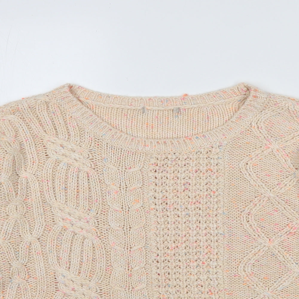 Preworn  Womens Orange  Cotton Pullover Sweatshirt Size M  Pullover - Estimated size