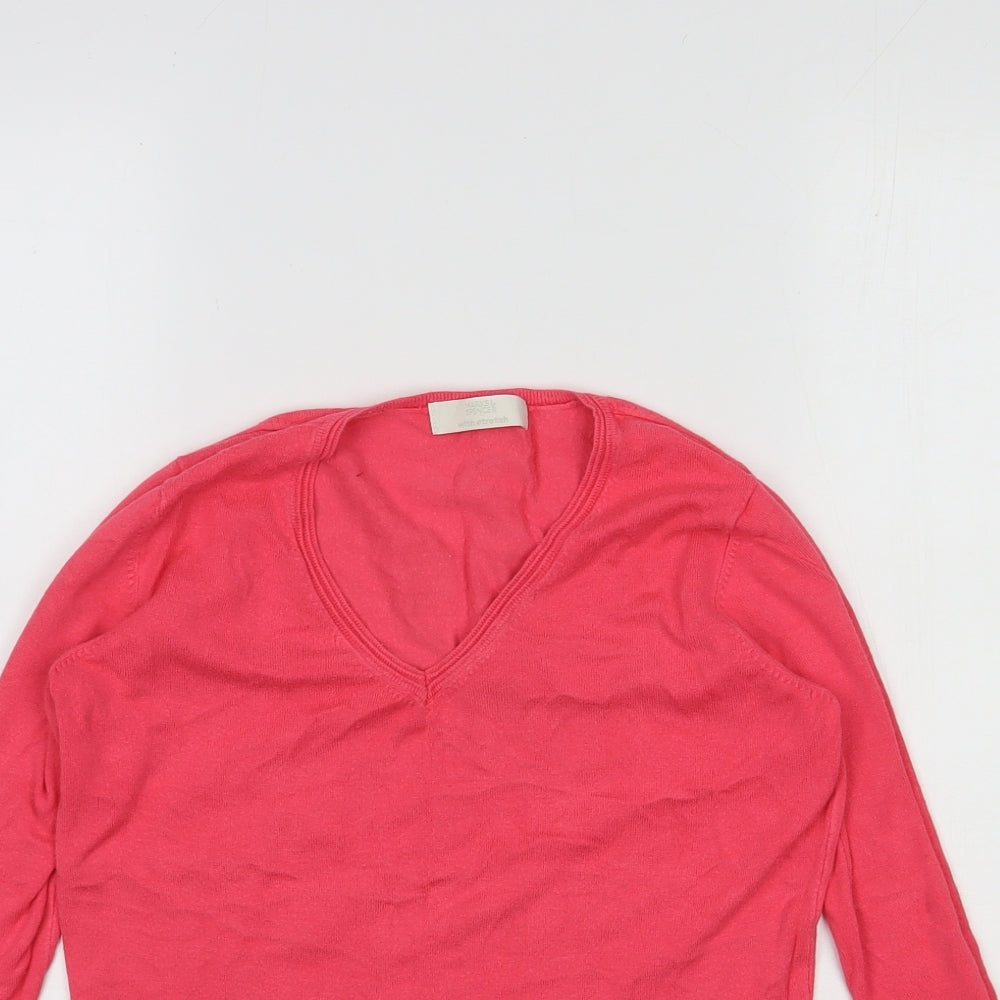 Marks and Spencer Womens Pink  Viscose Pullover Sweatshirt Size 10  Pullover