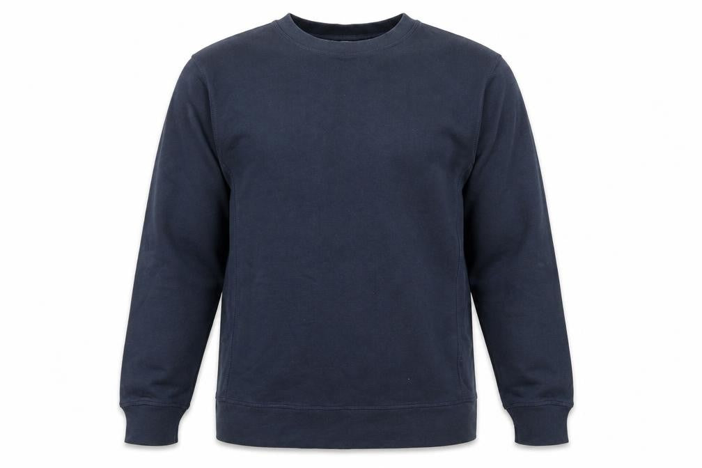 Garment Makers Mens Blue  Cotton Pullover Sweatshirt Size L
