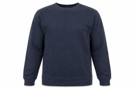 Garment Makers Mens Blue  Cotton Pullover Sweatshirt Size L