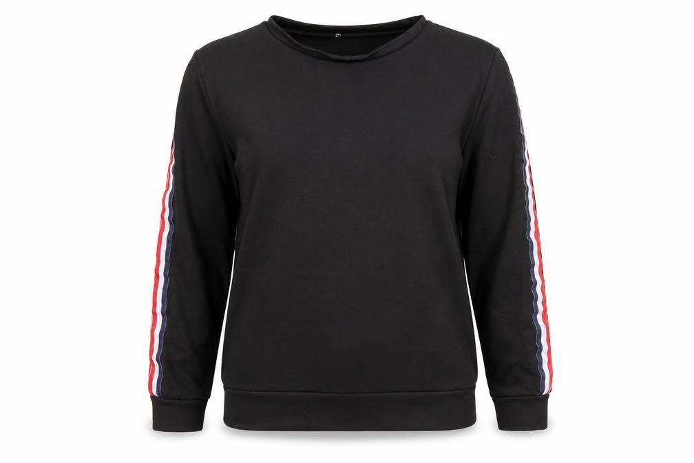 Preworn Womens Black  Polyester Pullover Sweatshirt Size L