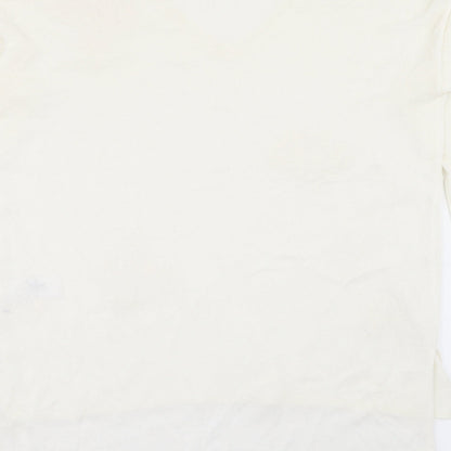 Next Womens White V-Neck  Viscose Pullover Jumper Size 12