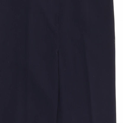 Punt Roma Womens Blue  Polyester Trousers  Size 12 L27 in Regular Button
