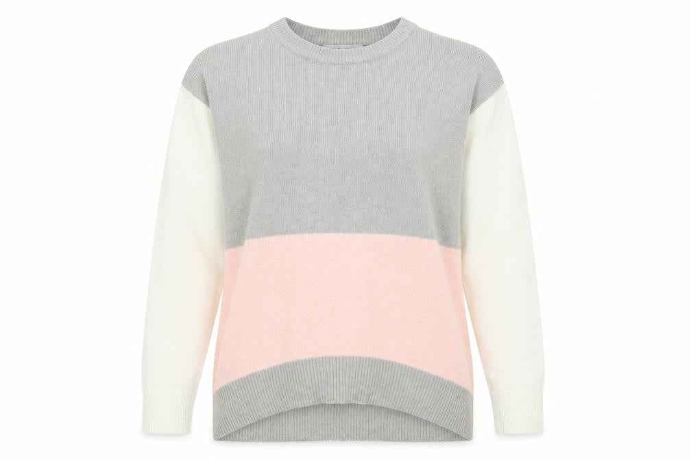 Nutmeg Womens Multicoloured Crew Neck  Acrylic Pullover Jumper Size 10