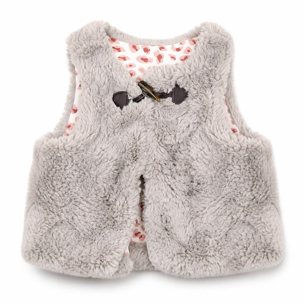 Tahari Girls Grey   Gilet Waistcoat Size 2-3 Years  Button