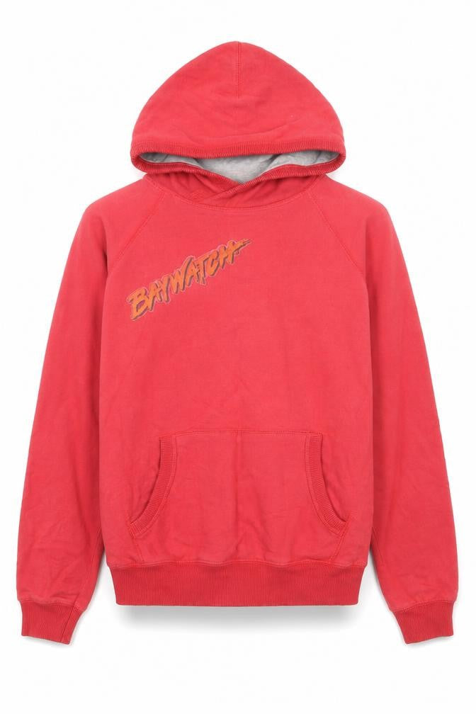 Goerge Mens Red  Cotton Pullover Hoodie Size M