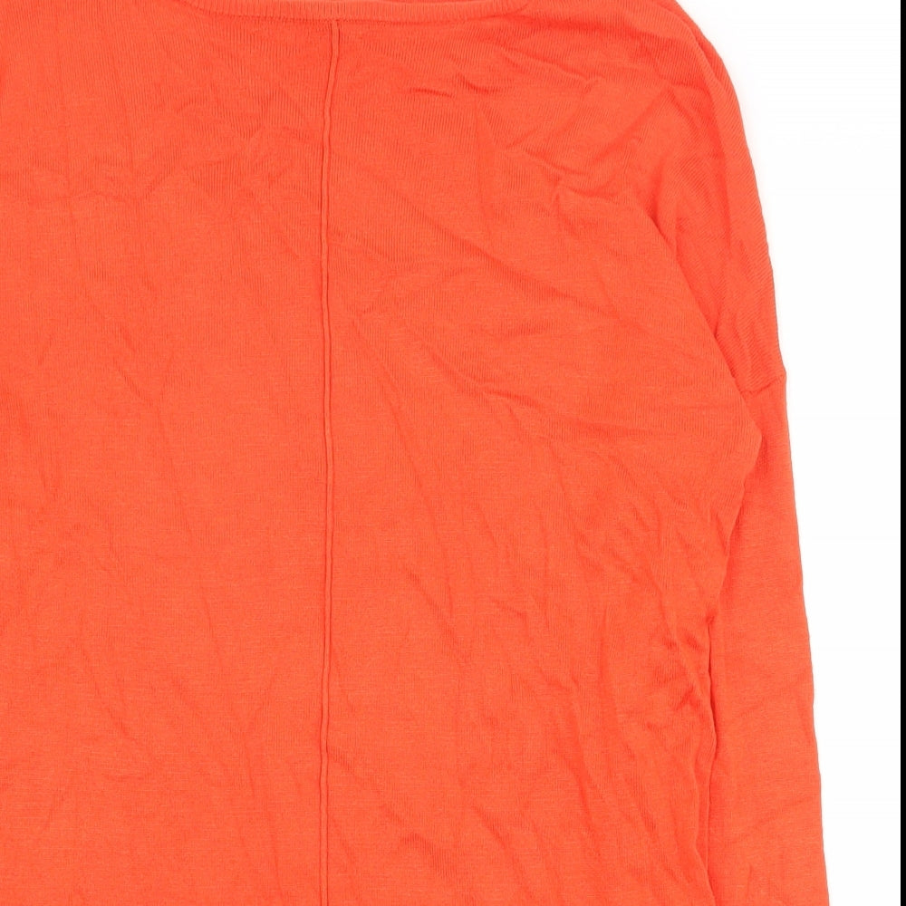 Atmosphere Womens Orange Boat Neck  Viscose Pullover Jumper Size 8