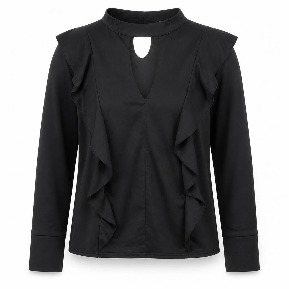 SheIn Womens Black  Cotton Basic Blouse Size XL Halter