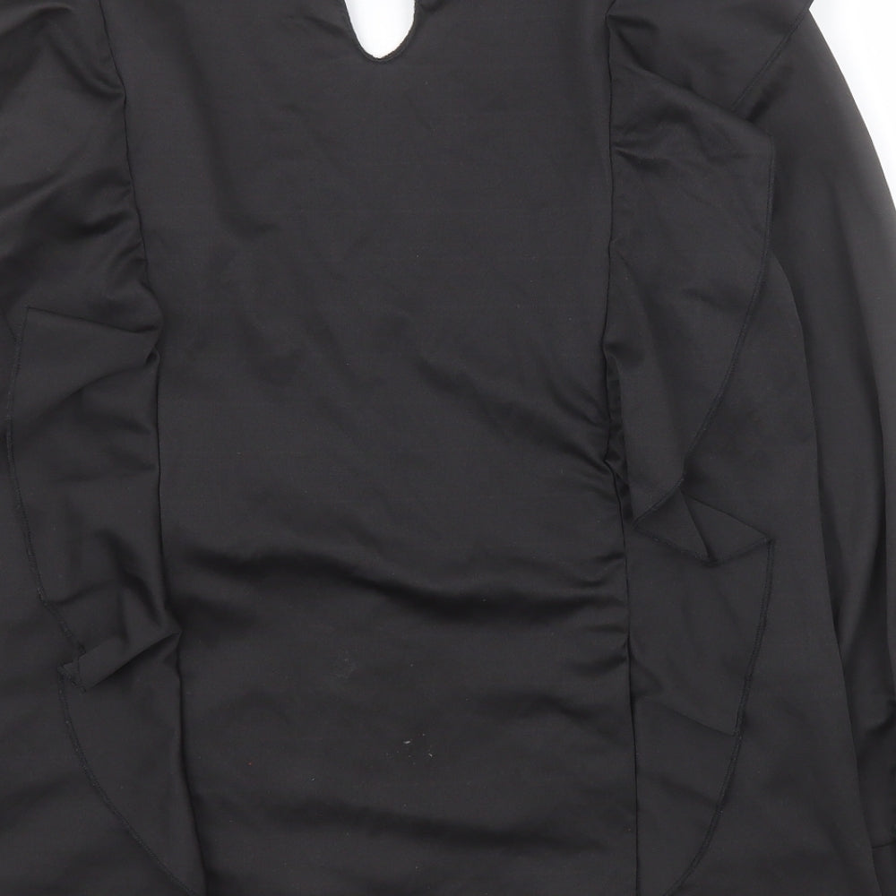 SheIn Womens Black  Cotton Basic Blouse Size XL Halter
