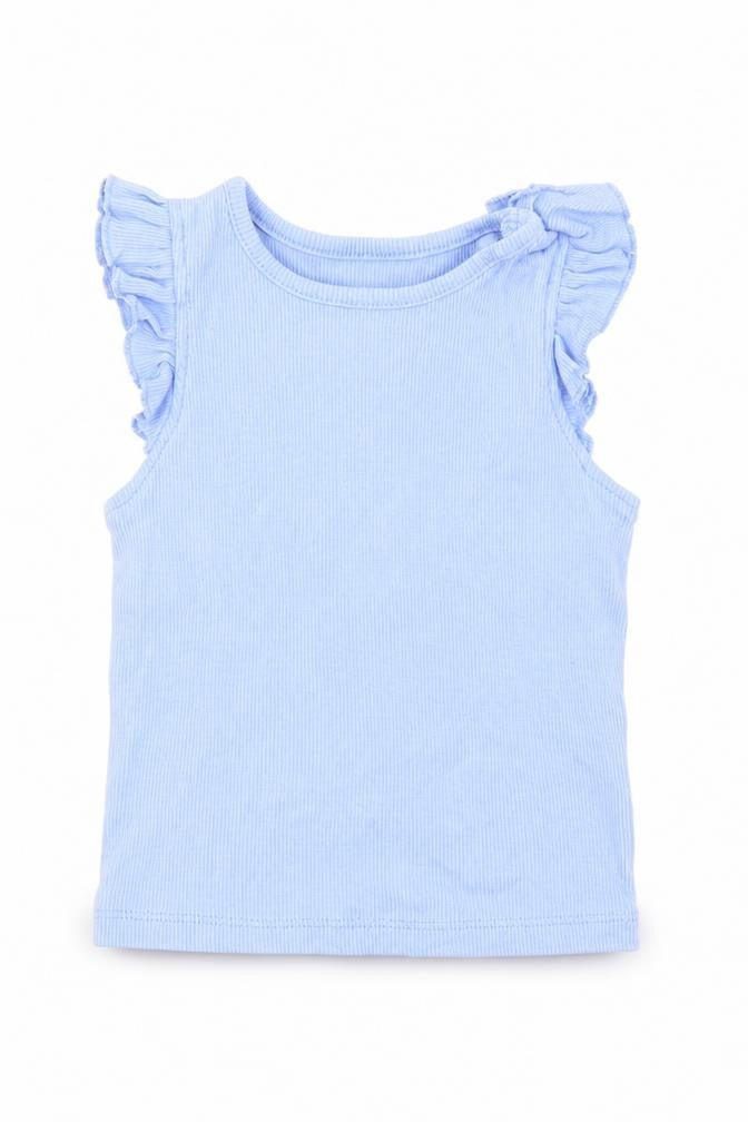 Primark Baby Blue  100% Cotton Basic Tank Size 9-12 Months Round Neck Pullover