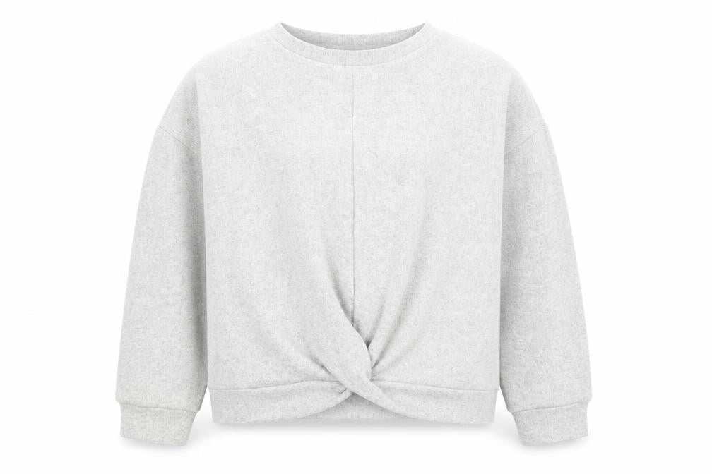 Marks & Spencer Girls Grey Round Neck  Viscose Pullover Jumper Size 10-11 Years  Pullover