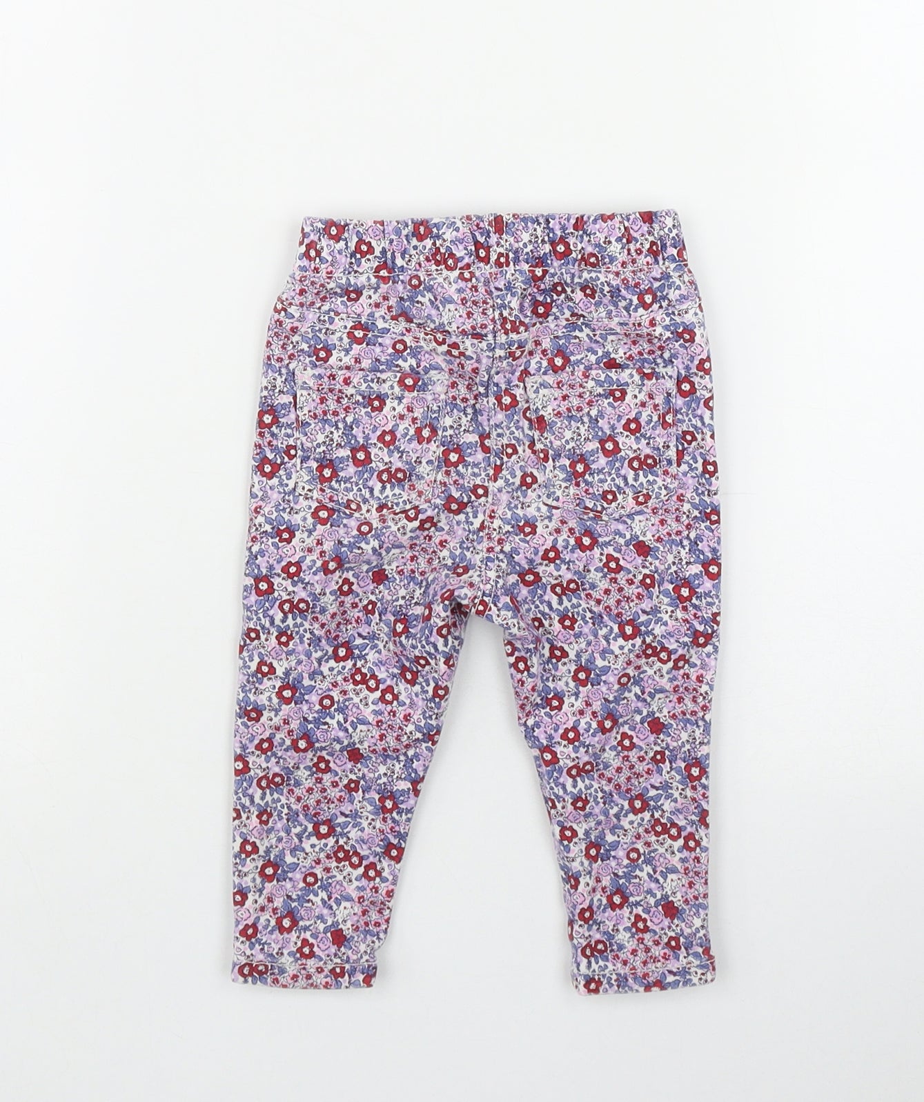 Matalan Girls Multicoloured Floral Cotton Pedal Pusher Jeans Size 9 Months  Pullover
