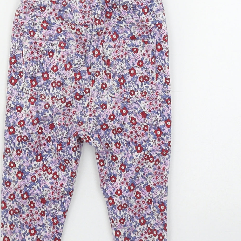Matalan Girls Multicoloured Floral Cotton Pedal Pusher Jeans Size 9 Months  Pullover