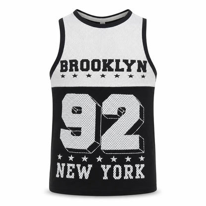 URB Boys Black  Cotton Basic Tank Size 7-8 Years Scoop Neck Pullover