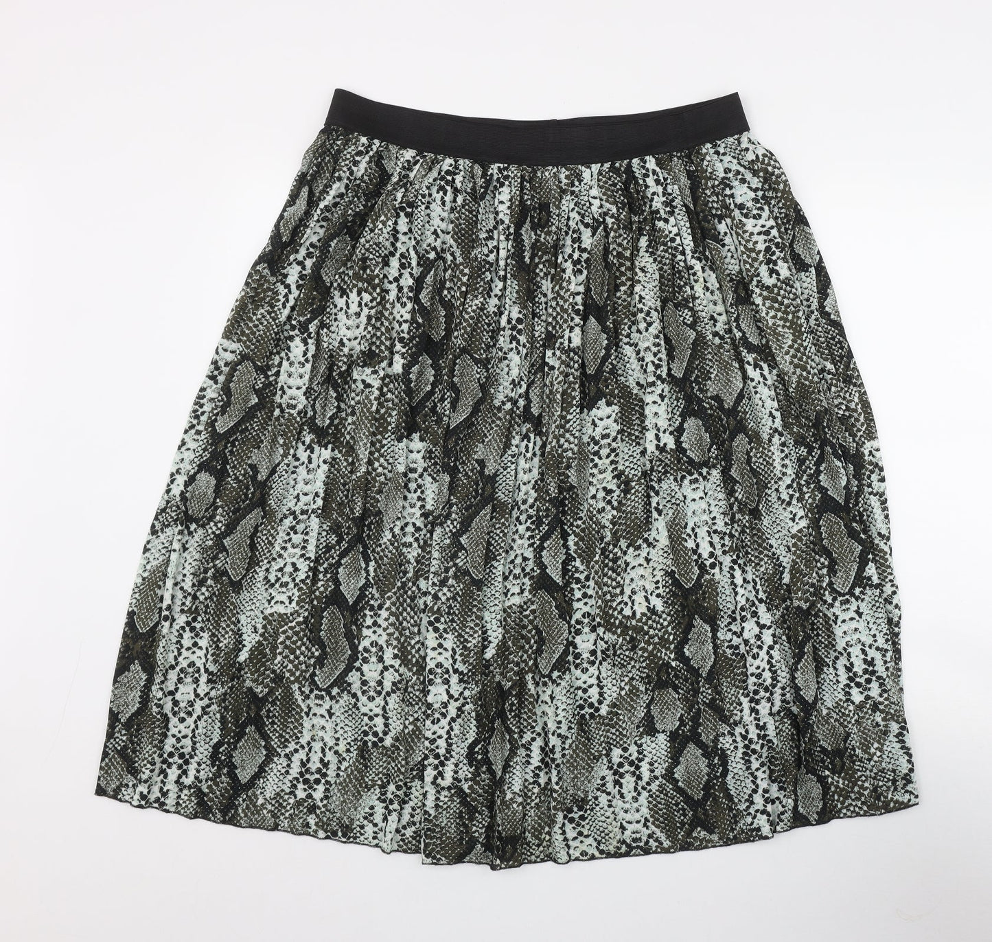 Dunnes Stores Womens Grey Animal Print Polyester Flare Skirt Size L