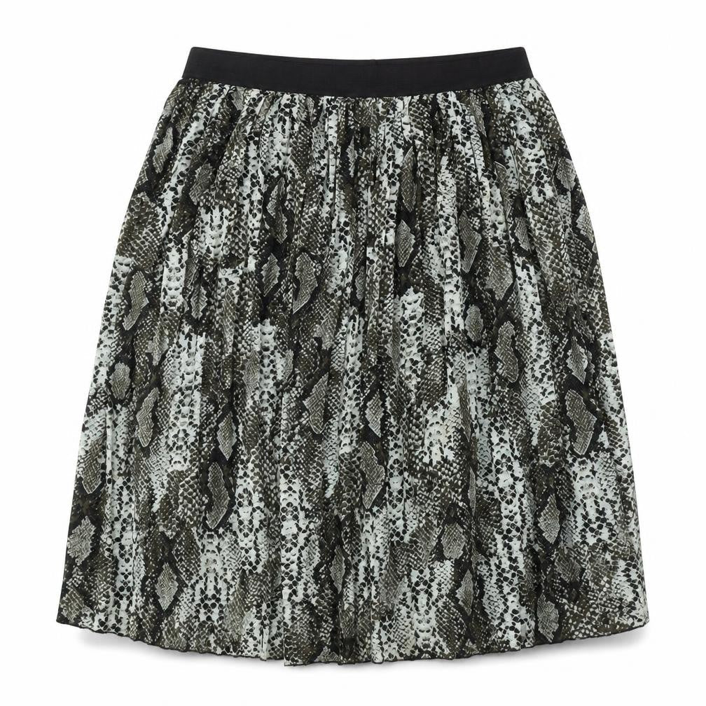 Dunnes Stores Womens Grey Animal Print Polyester Flare Skirt Size L