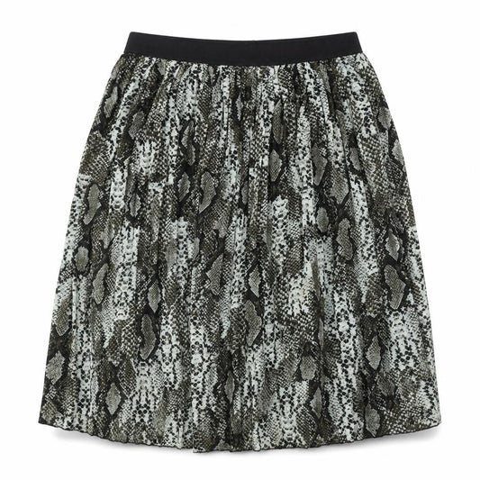 Dunnes Womens Grey Animal Print Polyester Flare Skirt Size L