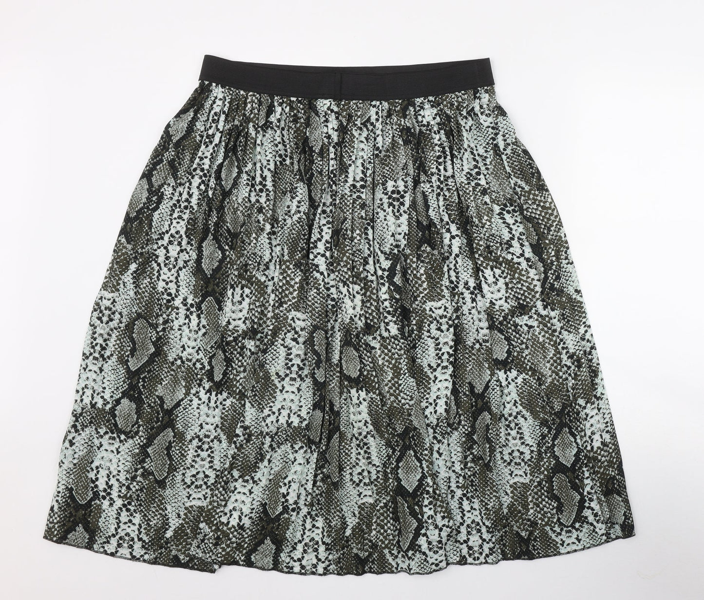 Dunnes Stores Womens Grey Animal Print Polyester Flare Skirt Size L
