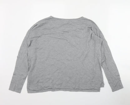 H&M Womens Grey Round Neck  Polyamide Pullover Jumper Size M