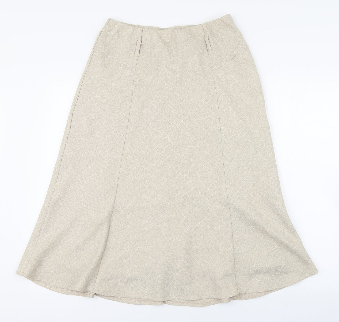Saloos Womens Beige  Polyester A-Line Skirt Size 12