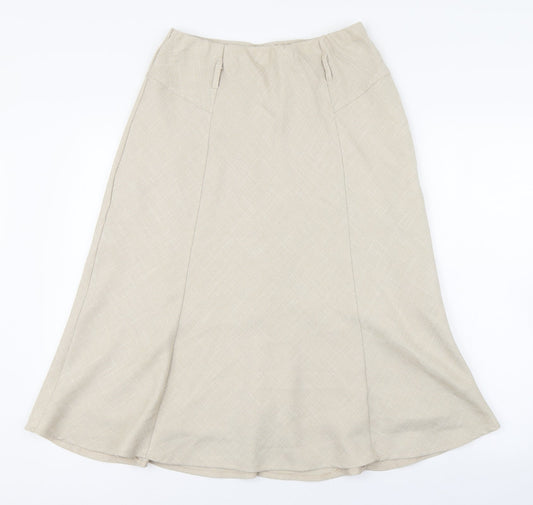 Saloos Womens Beige  Polyester A-Line Skirt Size 12