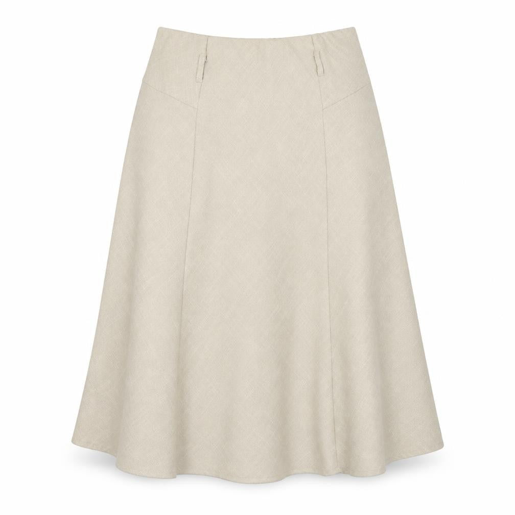 Saloos Womens Beige  Polyester A-Line Skirt Size 12