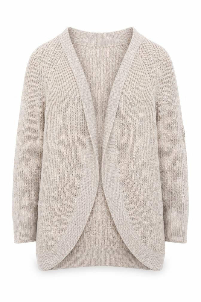 Select Womens Beige V-Neck  Polyester Cardigan Jumper Size S