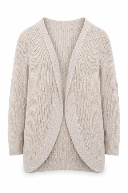 Select Womens Beige V-Neck  Polyester Cardigan Jumper Size S