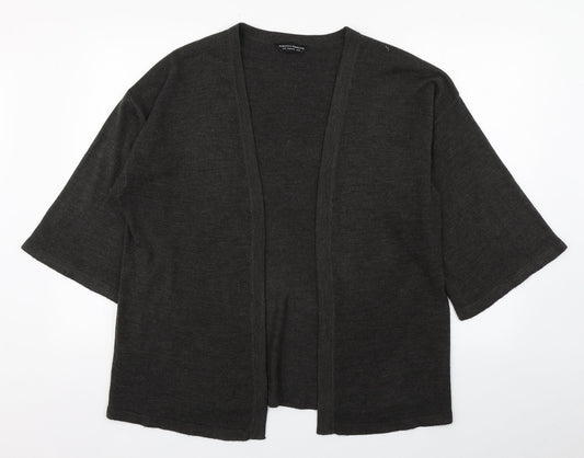 Dorothy Perkins Womens Grey V-Neck  Acrylic Cardigan Jumper Size 14