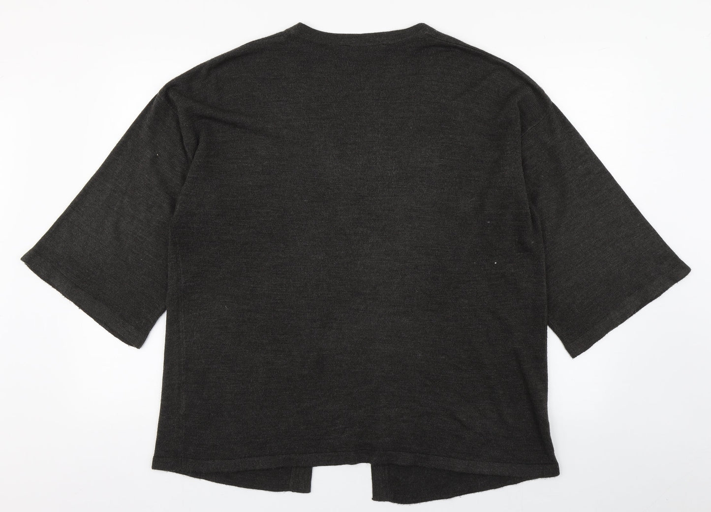 Dorothy Perkins Womens Grey V-Neck  Acrylic Cardigan Jumper Size 14