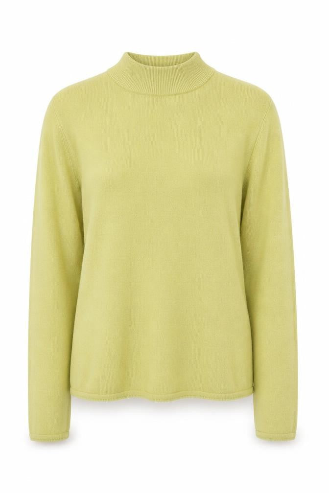 Bonmarché Womens Green High Neck Acrylic Pullover Jumper Size S