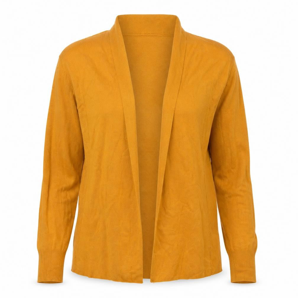 Primark Womens Yellow   Viscose Cardigan Jumper Size 4