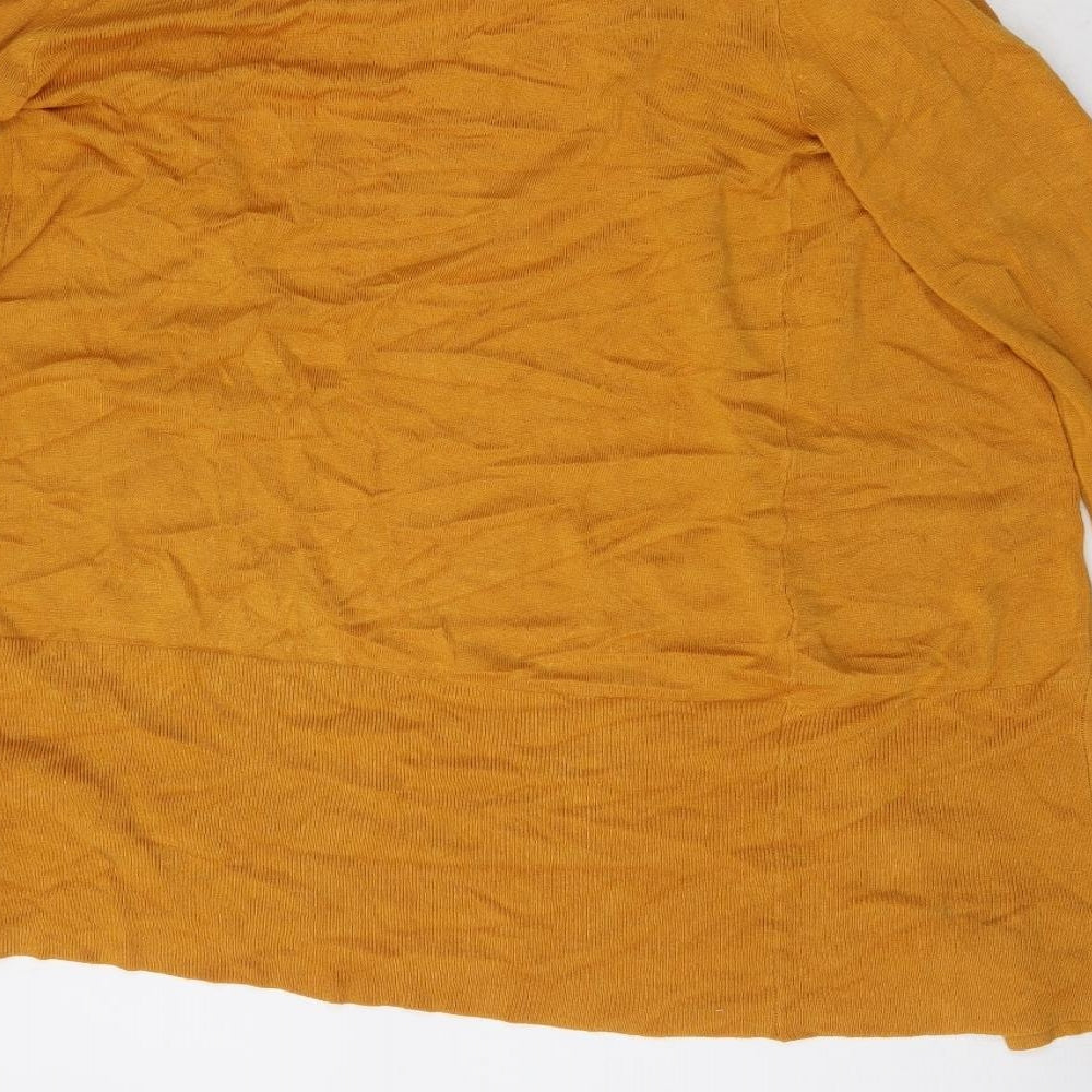 Primark Womens Yellow   Viscose Cardigan Jumper Size 4