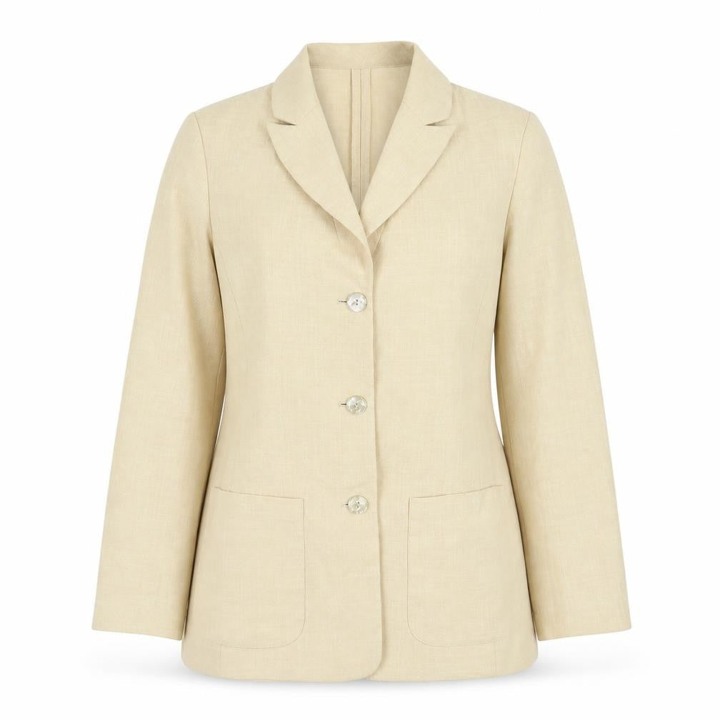 Focus Womens Beige   Jacket  Size 12  Button