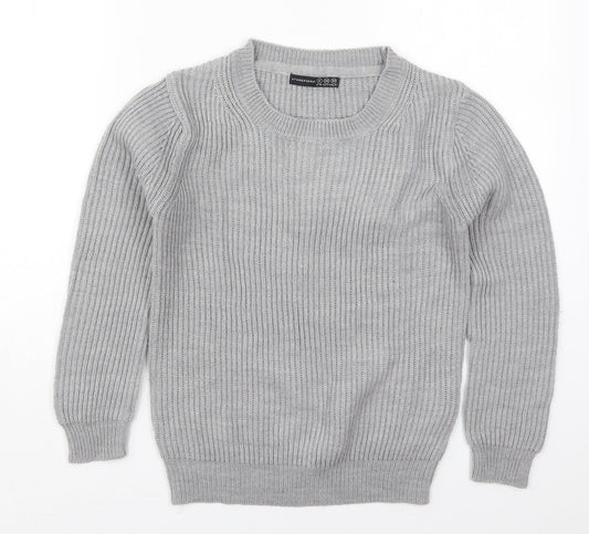 Atmosphere Womens Grey Crew Neck  Acrylic Pullover Jumper Size 8
