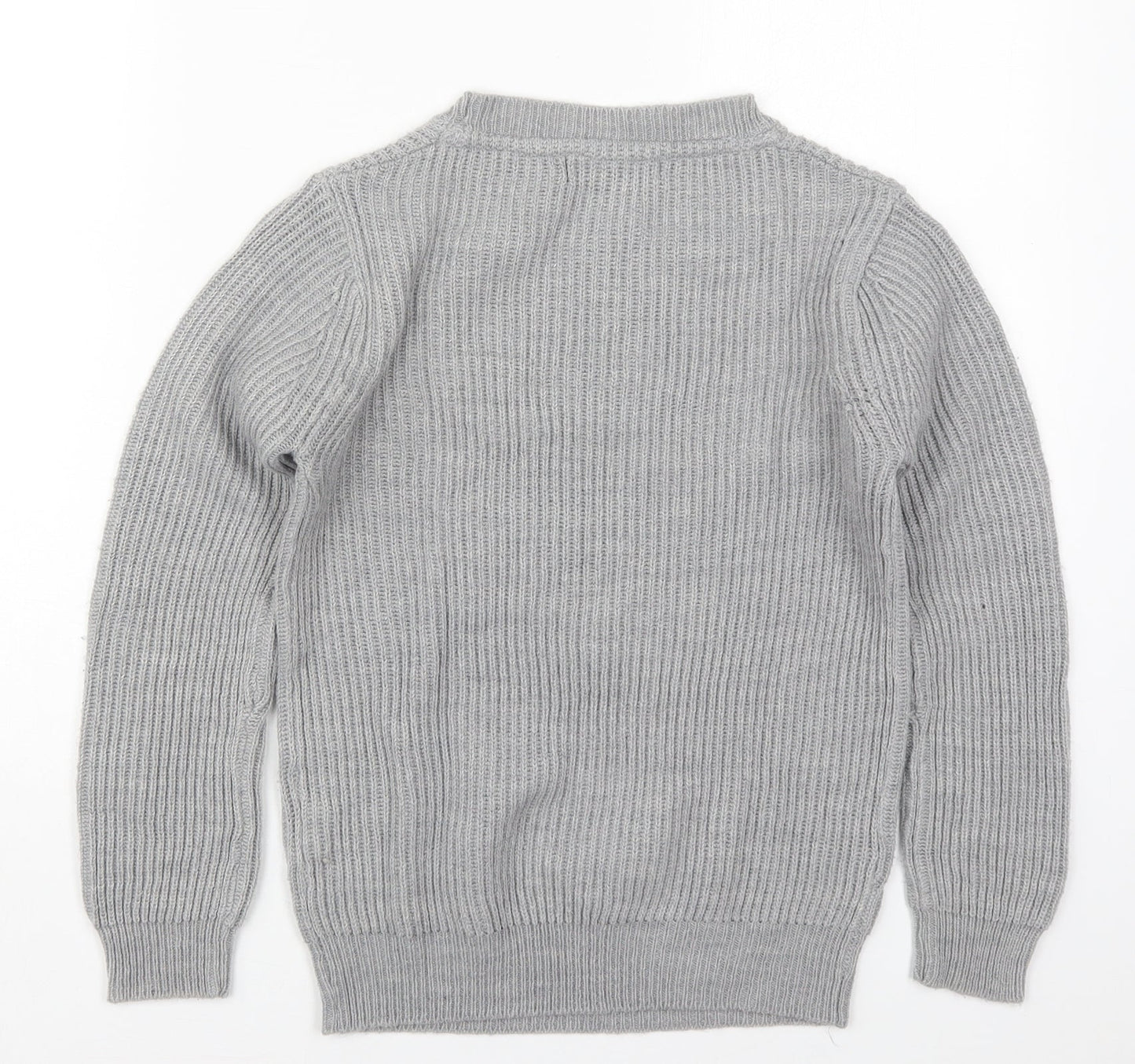 Atmosphere Womens Grey Crew Neck  Acrylic Pullover Jumper Size 8