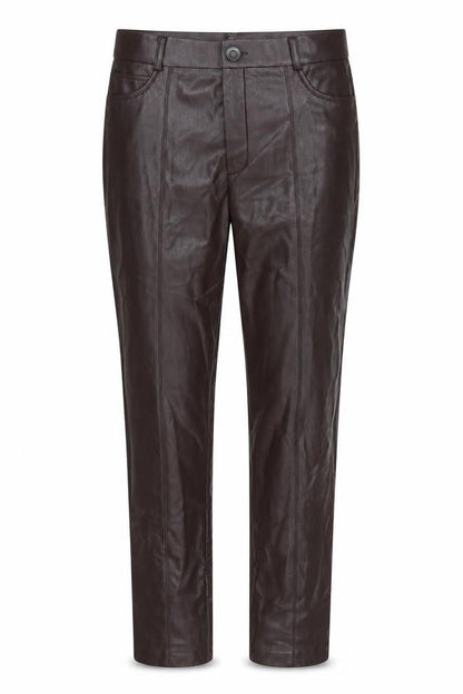 Preworn Womens Brown  Polyurethane Trousers  Size 27 in L29 in Regular Button