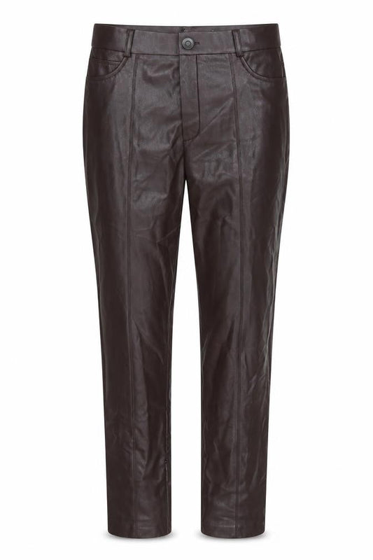 Preworn Womens Brown  Polyurethane Trousers  Size 27 in L29 in Regular Button