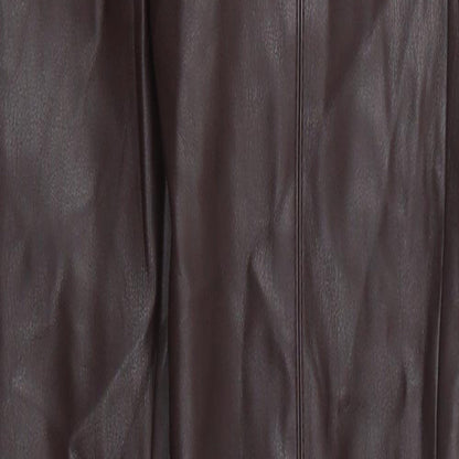 Preworn Womens Brown  Polyurethane Trousers  Size 27 in L29 in Regular Button