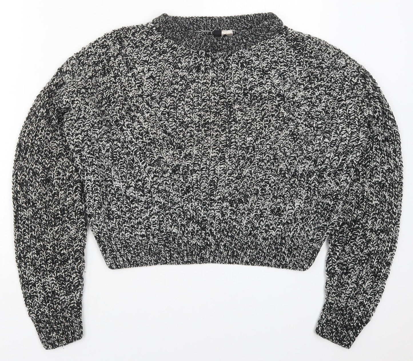 H&M Womens Grey Crew Neck  Acrylic Pullover Jumper Size S