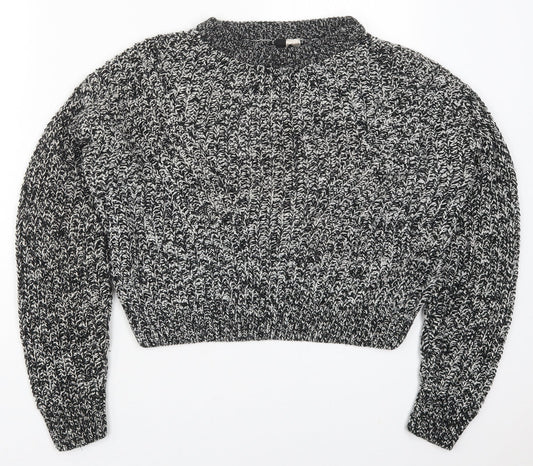 H&M Womens Grey Crew Neck  Acrylic Pullover Jumper Size S