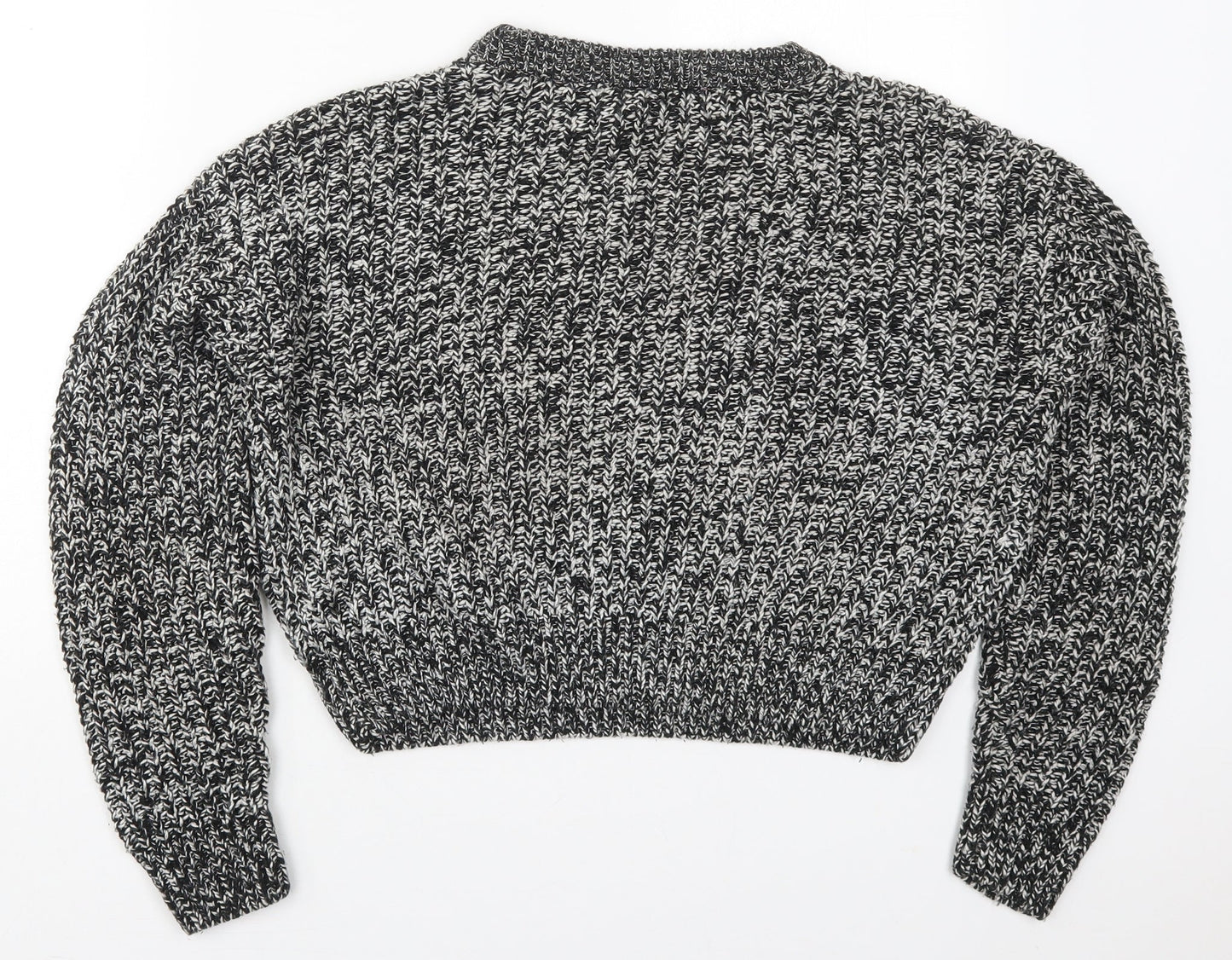 H&M Womens Grey Crew Neck  Acrylic Pullover Jumper Size S