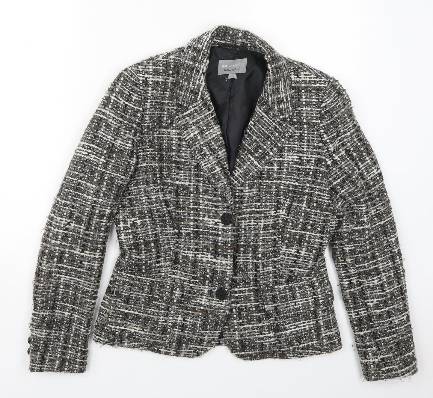 Per Una Womens Grey   Jacket  Size 8  Button