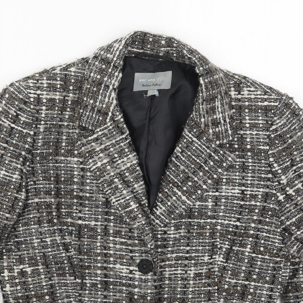 Per Una Womens Grey   Jacket  Size 8  Button