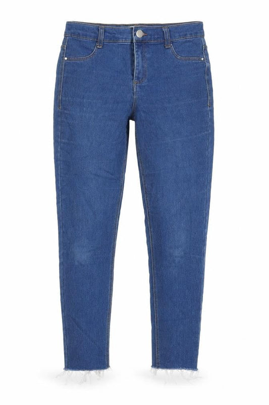 Dorothy Perkins Womens Blue  Cotton Skinny Jeans Size 10 L25 in Regular Button