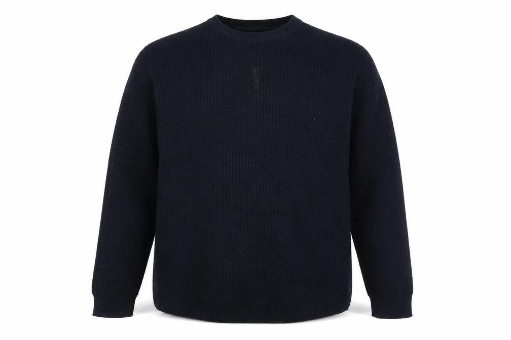 H&M Mens Blue Round Neck  Acrylic Pullover Jumper Size L